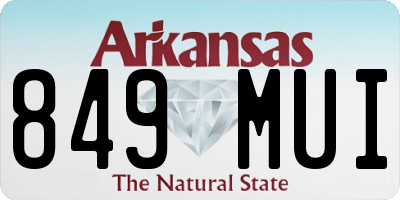 AR license plate 849MUI