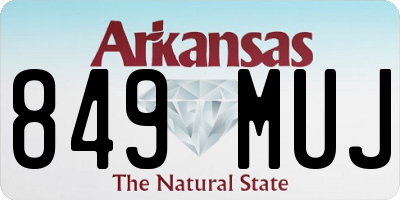 AR license plate 849MUJ