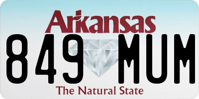 AR license plate 849MUM