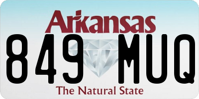 AR license plate 849MUQ