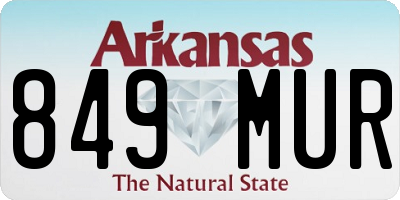 AR license plate 849MUR