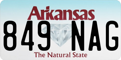 AR license plate 849NAG