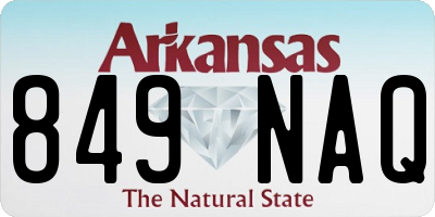 AR license plate 849NAQ