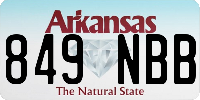 AR license plate 849NBB
