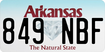 AR license plate 849NBF