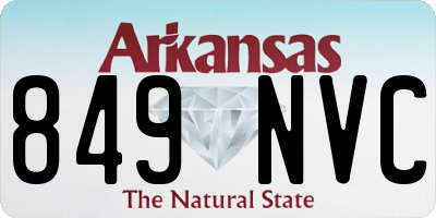 AR license plate 849NVC