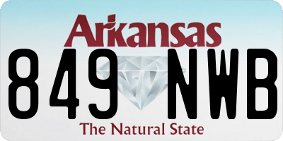 AR license plate 849NWB