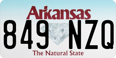 AR license plate 849NZQ