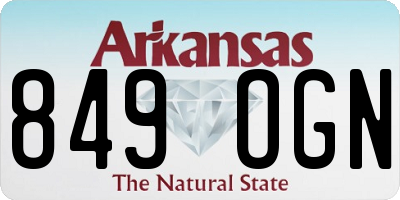 AR license plate 849OGN