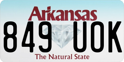 AR license plate 849UOK