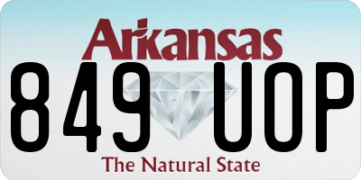 AR license plate 849UOP