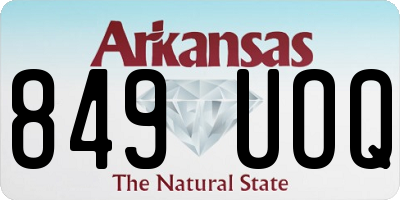 AR license plate 849UOQ