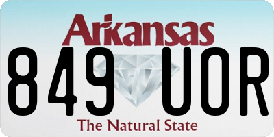 AR license plate 849UOR
