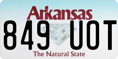 AR license plate 849UOT