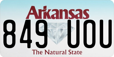 AR license plate 849UOU