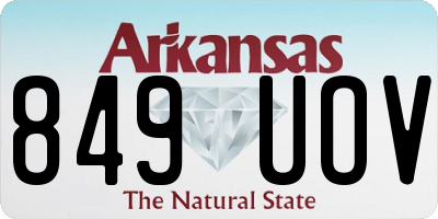AR license plate 849UOV