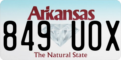 AR license plate 849UOX