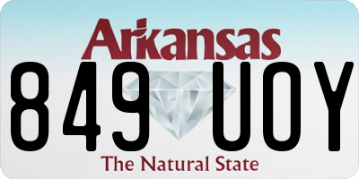 AR license plate 849UOY