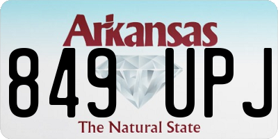 AR license plate 849UPJ