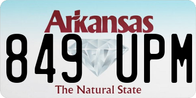 AR license plate 849UPM