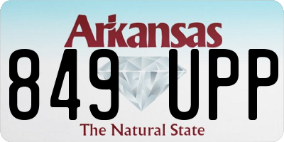 AR license plate 849UPP