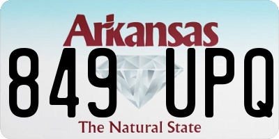AR license plate 849UPQ