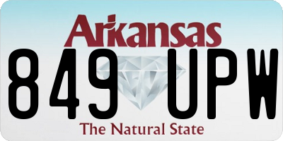 AR license plate 849UPW