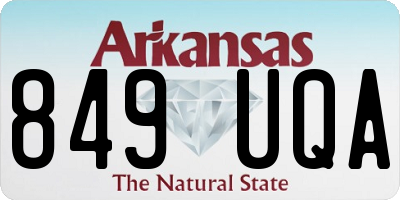 AR license plate 849UQA