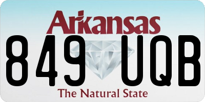 AR license plate 849UQB