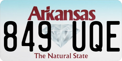 AR license plate 849UQE