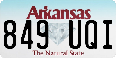AR license plate 849UQI