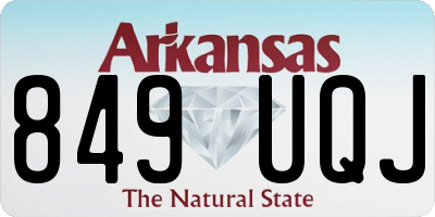 AR license plate 849UQJ