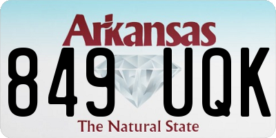 AR license plate 849UQK