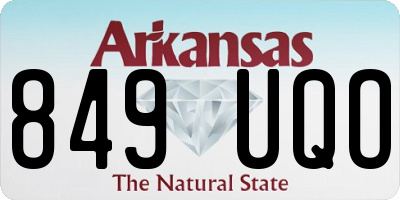 AR license plate 849UQO
