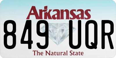 AR license plate 849UQR