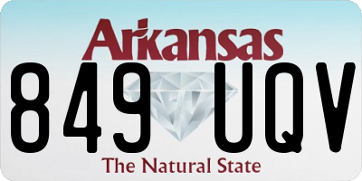 AR license plate 849UQV