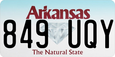 AR license plate 849UQY