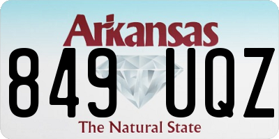 AR license plate 849UQZ