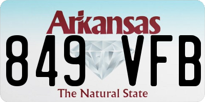 AR license plate 849VFB