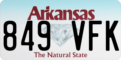 AR license plate 849VFK