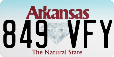 AR license plate 849VFY