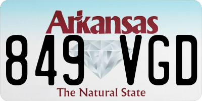 AR license plate 849VGD