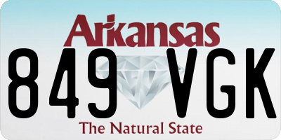 AR license plate 849VGK