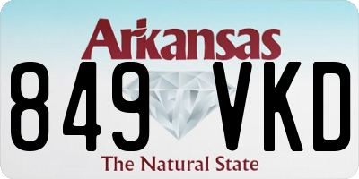 AR license plate 849VKD