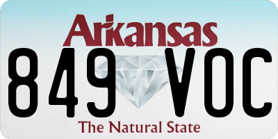 AR license plate 849VOC