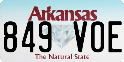 AR license plate 849VOE