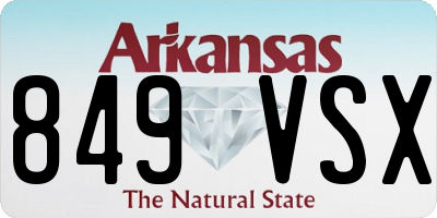AR license plate 849VSX