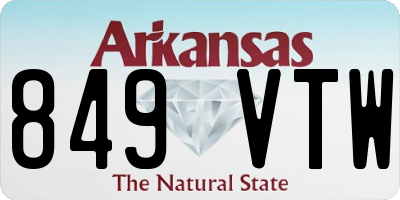 AR license plate 849VTW