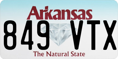 AR license plate 849VTX