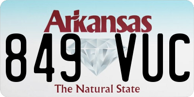 AR license plate 849VUC